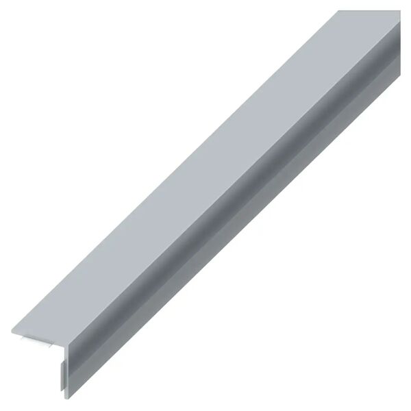 alfer aluminium angolare pvc adesivo 20x20x1,5 mm 1 m grigio lucido