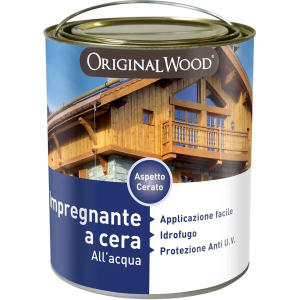 originalwood impregnante cera ad acqua original wood 5 l noce scuro pronto uso 12 m² con 1 l