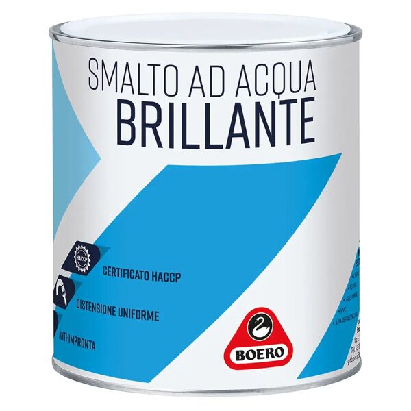 boero smalto acqua brillante  nero 2,5 l ferro legno muro pvc 10-12 m² con 1 l