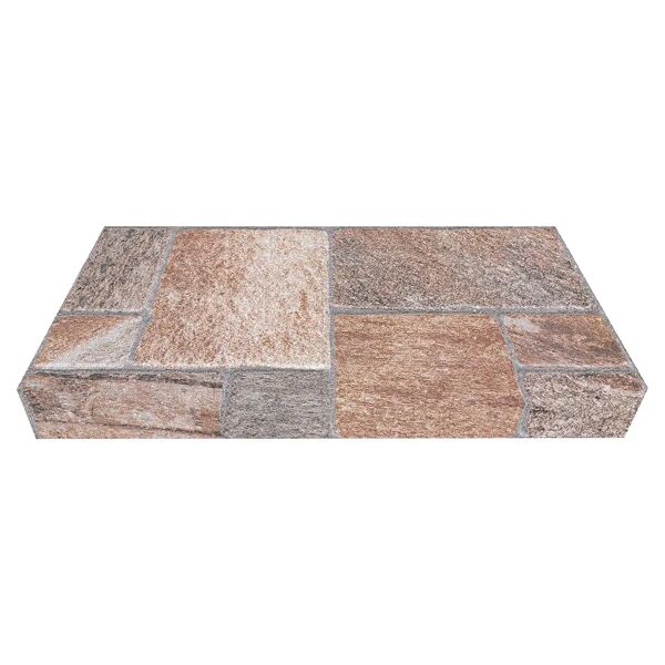 graeba elemento ad elle monolitico canada beige 15x30x4 cm 4 pezzi pei 3 r10 gres porcellanato