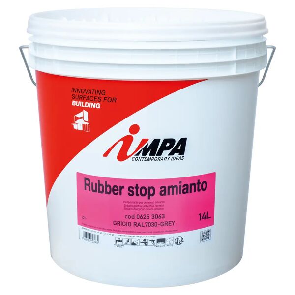 tecnomat pittura stop amianto impa grigio 14 l incapsulamento amianto 3,6 mq/l