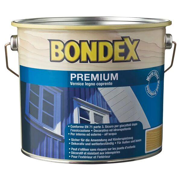 bondex vernice smalto coprente  premium acqua 2,5 l verde muschio pronto uso 8-10 m² con 1 l