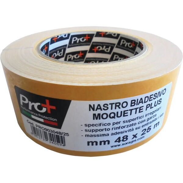 pro+ nastro biadesivo moquette  plus h 48 mm x l 25 m