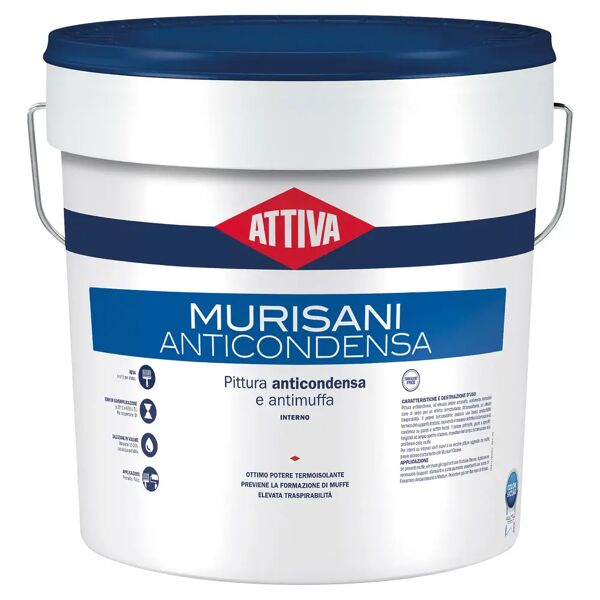 attiva idropittura anticondensa  12,5 l murisani traspirante 2 m² con 1 l a 2 mani