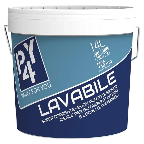 hyrid by covema idropittura lavabile paint for you 14 l bianca soggiorni e camere 5 m² con 1 l a 2 mani