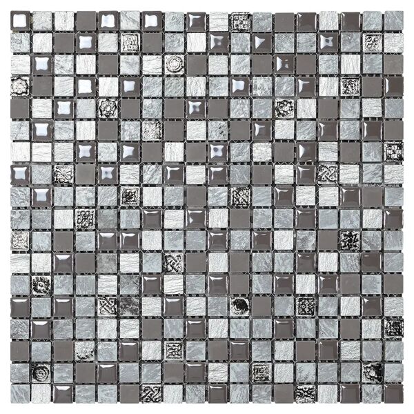 tecnomat mosaico tenerife grigio 30x30x0,8 cm al pezzo mix pietra ceramica