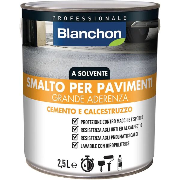 tecnomat smalto pavimenti blanchon solvente 2,5l bianco 12 m² con 1 l pronto uso