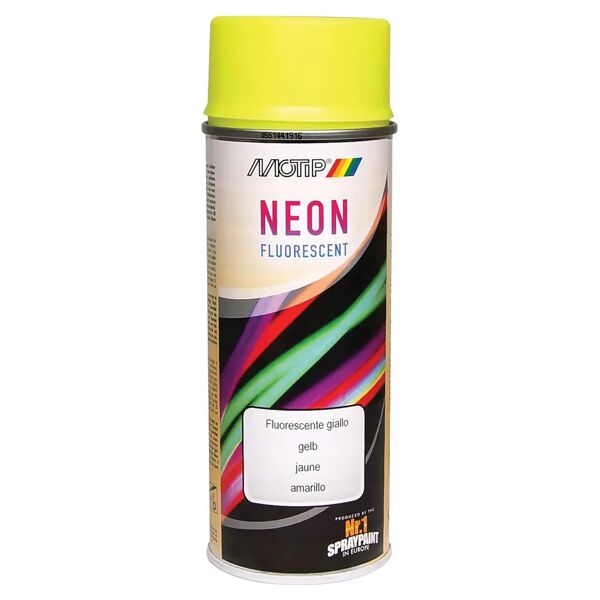 motip smalto spray neon  fluorescente giallo 400 ml 2 - 2,5 m² con 1 l