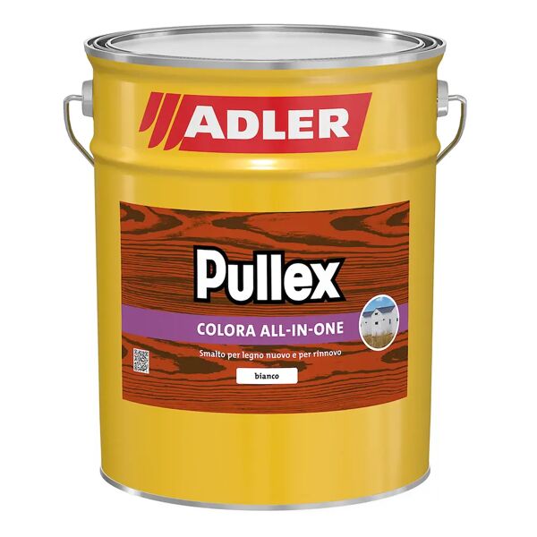 adler_vernici smalto solvente pullex colora all in one bianco 5 l 8-12 m² con 1 l pronto uso