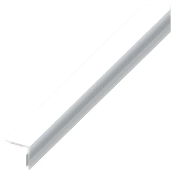 alfer aluminium angolare pvc adesivo 20x20x1,5 mm 1 m bianco lucido