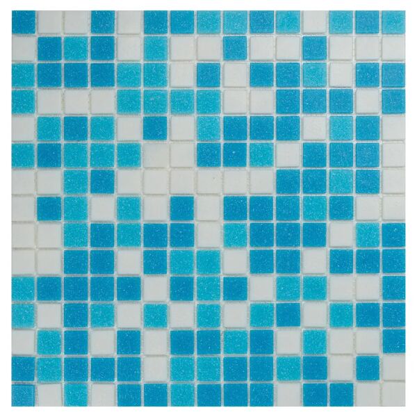 tecnomat mosaico glass paste mix blu bianco 32,7x32,7 cm