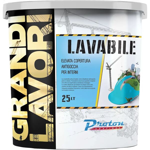 proton idropittura lavabile  25 l grandi lavori 6-8 m² con 1 l