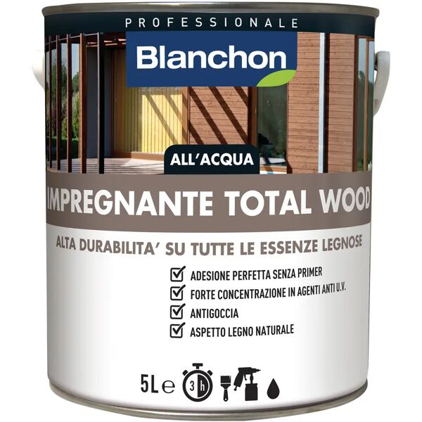 tecnomat impregnante acqua totalwood blanchon 5 l noce scuro x tutti i legni 12 m² con 1 l