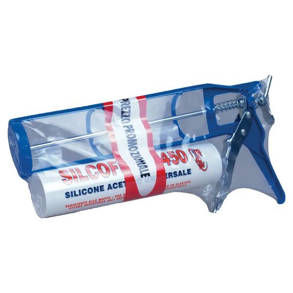 sigill kit silicone acetico silcoflex 450 280 ml trasparente multiuso e pistola