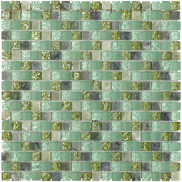 tecnomat mosaico barcellona verde 30x30x0,8 cm al pezzo mix marmo vetro