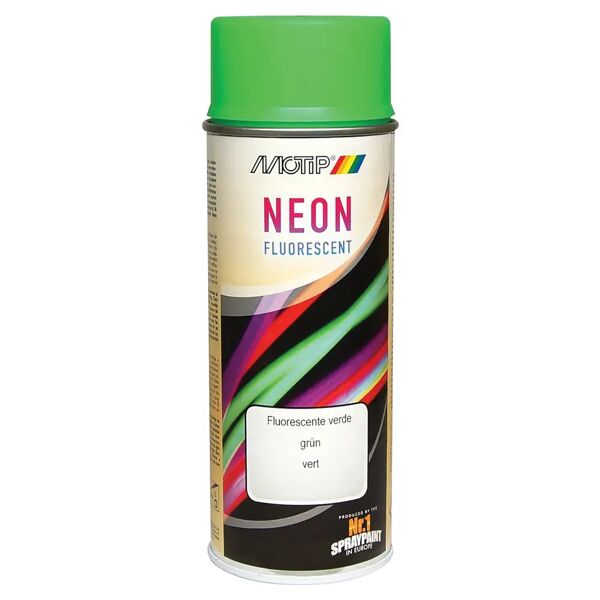 motip smalto spray neon  fluorescente verde 400 ml 2 - 2,5 m² con 1 l