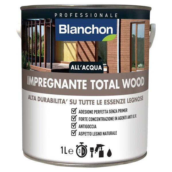 tecnomat impregnante acqua totalwood blanchon 1 l incolore per tutti i legni 12 m² con 1 l