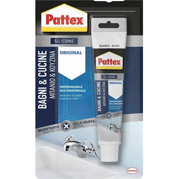 pattex silicone acetico  per sanitari bianco 50 ml antimuffa