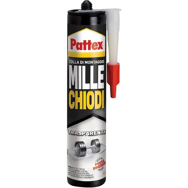 pattex millechiodi  310 g colla montaggio trasparente presa immediata base acqua