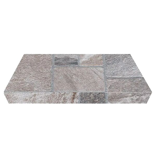 graeba elemento ad elle monolitico canada grigi 15x30x4 cm 4 pezzi pei 3 r10 gres porcellanato