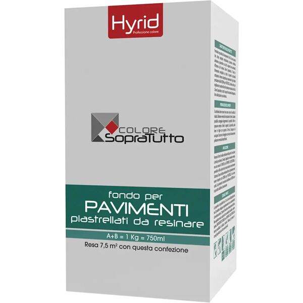 hyrid by covema fondo bicomponente grigio hyrid 750 ml per pavimenti piastrellati