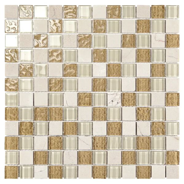 tecnomat mosaico cordoba beige 29,8x29,8x0,4 cm al pezzo mix marmo e vetro