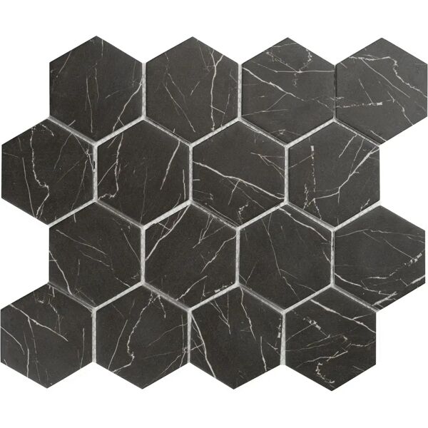 tecnomat mosaico adige vetro riciclato con stampa effetto marmo marquina foglio 29,8x25,9 cm