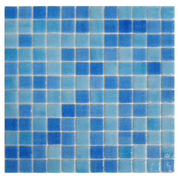 tecnomat mosaico mix azul antiscivolo rete 31,1x31,1x0,49 cm pei 2 r5 pasta di vetro