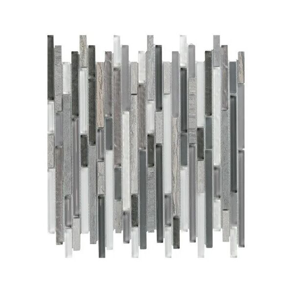 tecnomat mosaico secchia vetro con vernice metal e marmo wooden silver foglio 30x30 cm