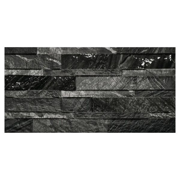 tecnomat placchetta marmorea nero 25x50x0,9 cm gres porcellanato