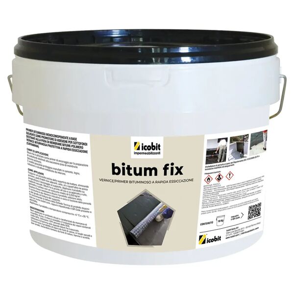 tecnomat primer bituminoso a solvente bitum fix 10 kg a rapida essiccazione