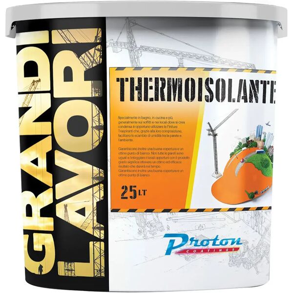 proton idropittura thermoisolante  25 l grandi lavori 6-8 m² con 1 l