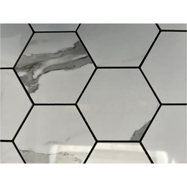 tecnomat mosaico esagono super statuario foglio 35x34 cm pei3 r9 gres porcellanato