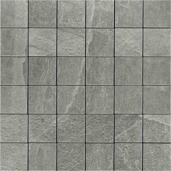 tecnomat mosaico slate grigio 30x30x1 rettificato gres porcellanato