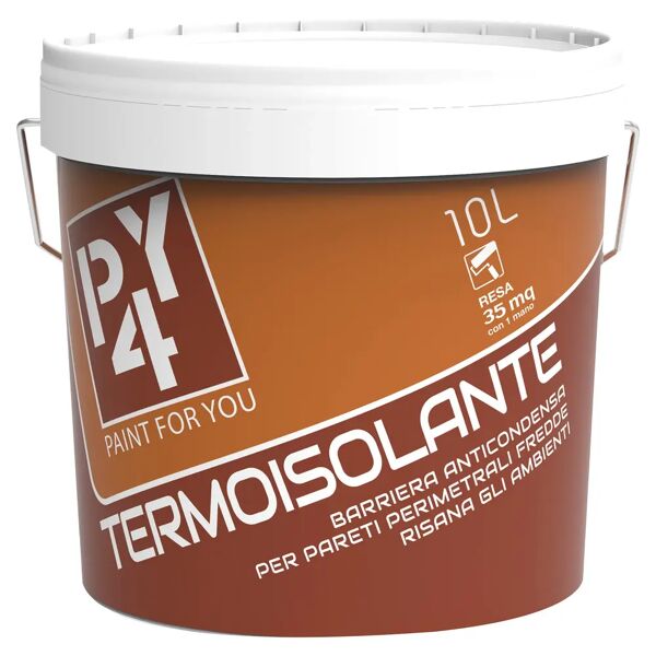 hyrid by covema idropittura termoisolante paint for you bianca 10 l anticondensa 2-3 m² con 1 l a 2 mani
