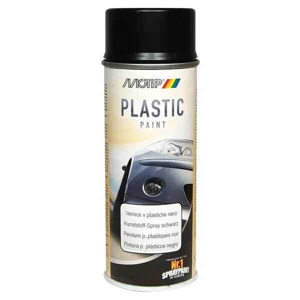 motip smalto spray per plastica  nero 400 ml 3,5 - 4 m² con 1 l