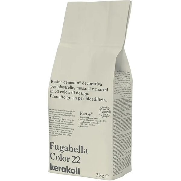 kerakoll stucco fugabella color  22 3 kg fuga 0-20 mm uso interno ed esterno