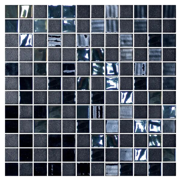 tecnomat mosaico mix iridis stone nero rete 31,1x31,1x0,49 cm vetro vendita al foglio