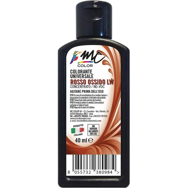 tecnomat colorante universale mc color 40 ml rosso ossido concentrato no voc