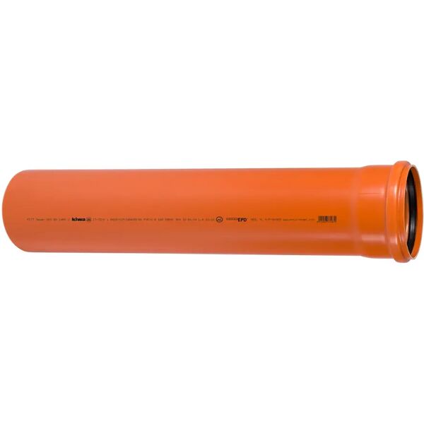 fitt tubo per fognatura c/oring Ø 200 mm 3 m  pvc-u uni en 1401-1 2009