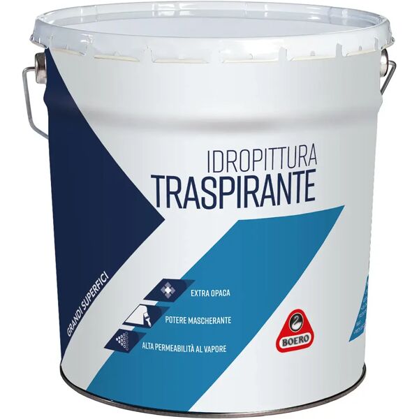 boero idropittura traspirante  bianca 14 l ideale bagni e cucine 5-6 m² con 1 l a 2 mani