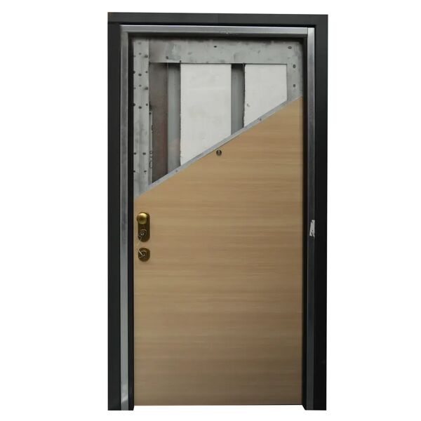 tecnomat porta blindata naked doppio cilindro apertura spinta a destra 210x90 cm (hxl) classe 3