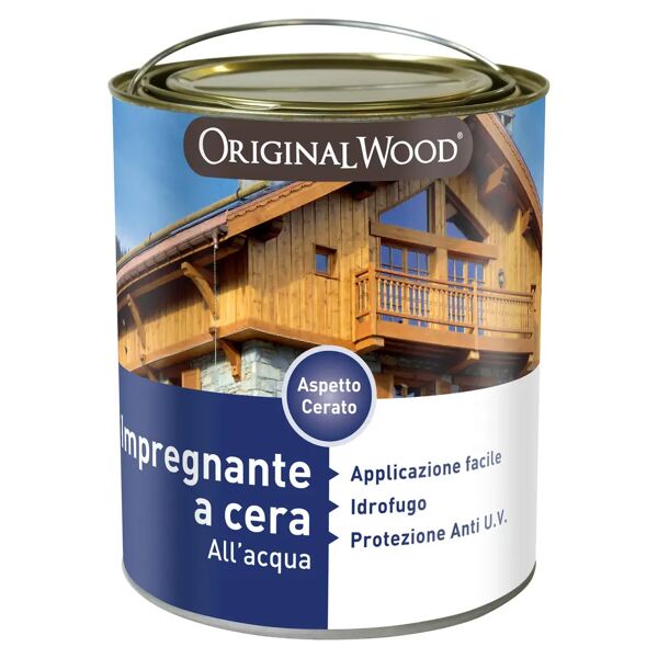 originalwood impregnante cera ad acqua original wood 1 l bianco pronto uso 12 m² con 1 l