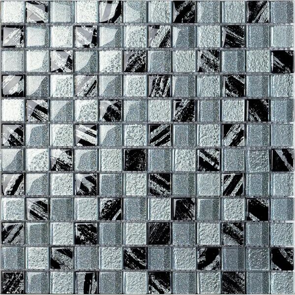 tecnomat mosaico interno malaga grigio 29,8x29,8x0,8 cm vetro vendita al foglio