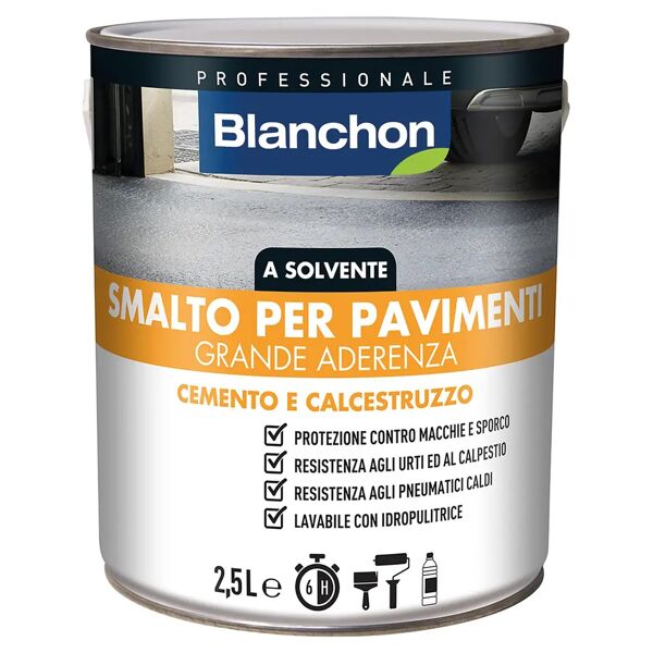 tecnomat smalto pavimenti blanchon solvente 2,5l grigio chiaro 12 m² con 1 l pronto uso