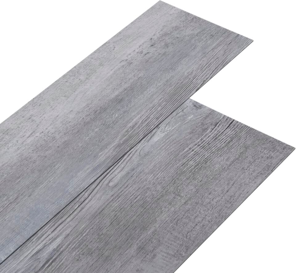 vidaXL Listoni Pavimento in PVC 5,02 m² 2 mm Autoadesivi Legno Grigio