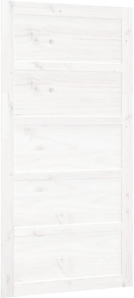 vidaXL Porta del Granaio Bianca 100x1,8x204,5cm Legno Massello di Pino