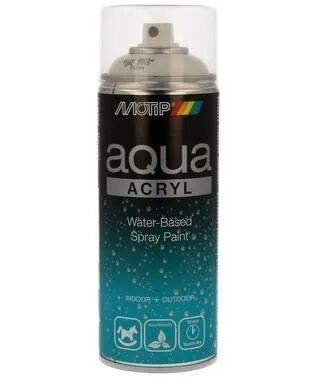 MOTIP Vernice Spray Aqua Acryl  Ral 9010 Bianco Lucido 400 Ml 3 M² Con 1 L