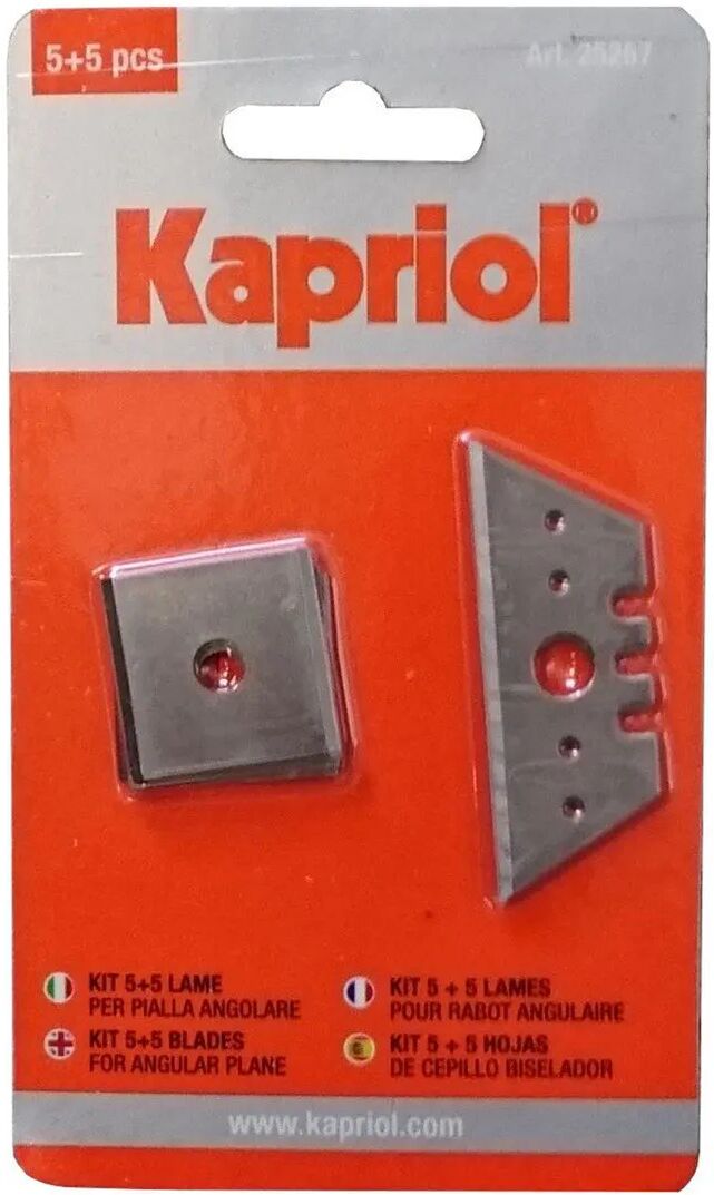 KAPRIOL Kit 5+5 Lame Ricambio  Per Pialla Pialla Angolare