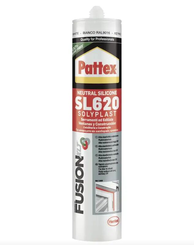 Pattex Silicone Neutro Per Edilizia E Serramenti Solyplast Sl620 Bianco